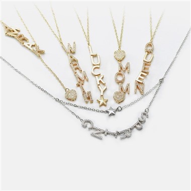 Inisyal Pendant Kib Zirconia