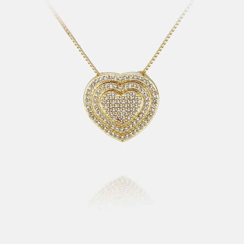 Inik Zircon kè pendant