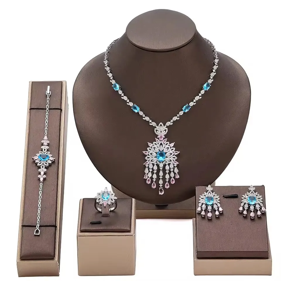 Fashion CZ Crystal Bijou Set